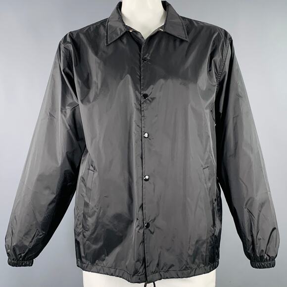 COMME des GARCONS 2022 Size XL Black Logo Windbreaker Jacket
